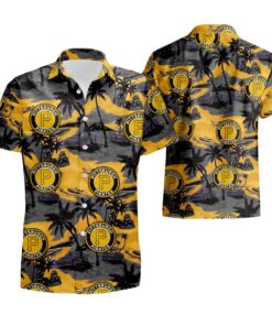 Pittsburgh Pirates Yellow Green Banana Leaf Pink Porcelain Flower Hawaiian Shirt