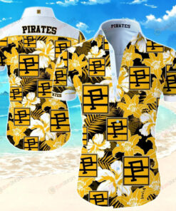 Pittsburgh Pirates Yellow Curved Hawaiian Shirt For Fans