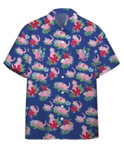 Pokemon Slowpoke Pink Blue Hawaiian Shirt