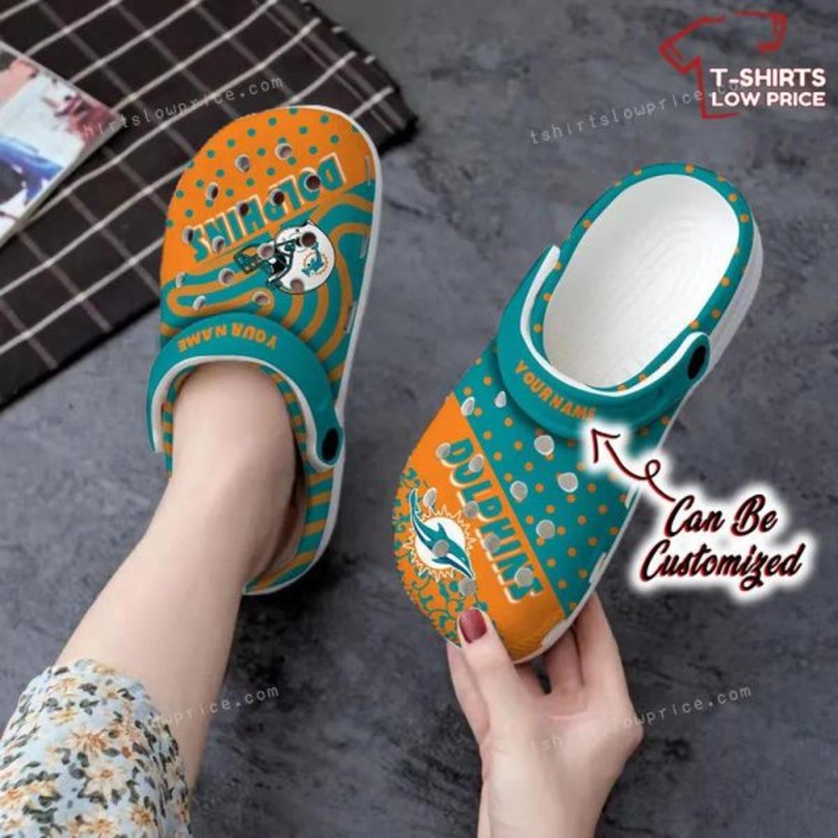 Miami Dolphin Crocs Funny For Fans