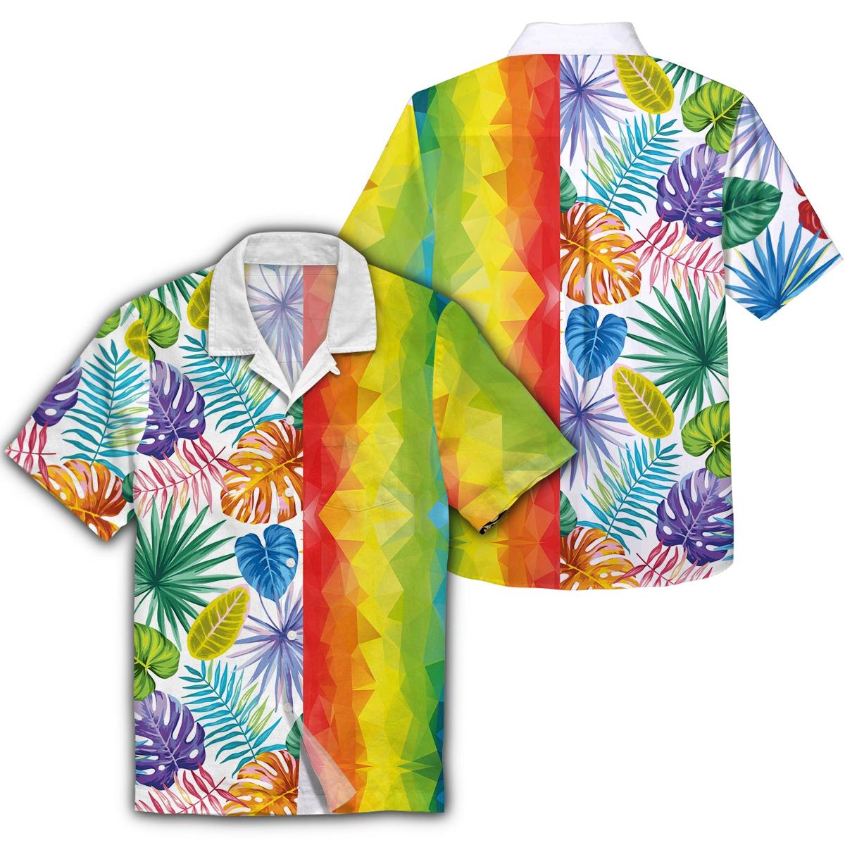 Barbie I Am Kenough Ken Ryan Gosling Rainbow Hawaiian Shirt Outfit For Men