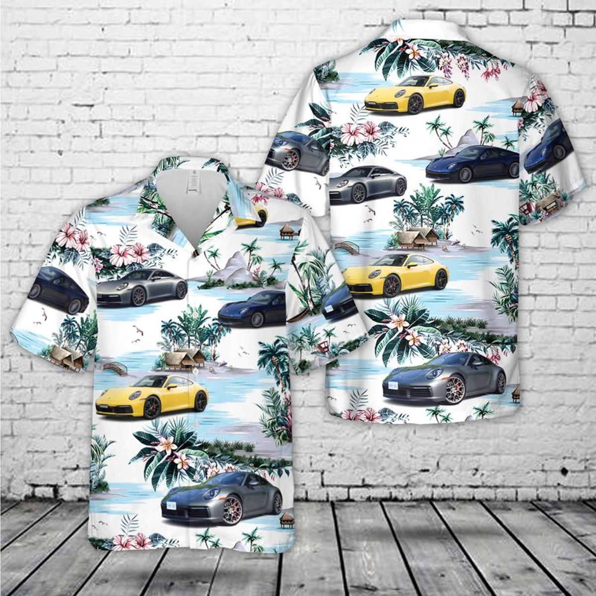 Porsche 718 Boxster Hawaiian Shirt For Fans