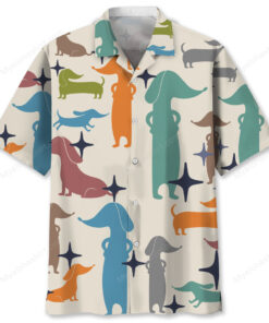 Posture Colorfull Dachshund Hawaiian Shirt Outfit For Men