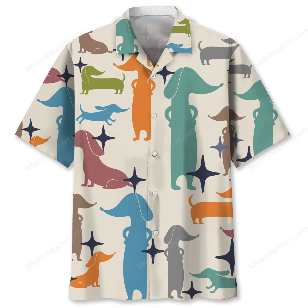 Summer Beach Dachshund Hawaiian Shirt For Men Women