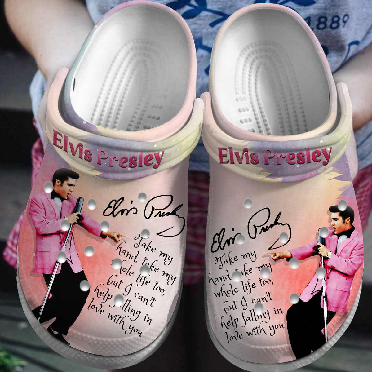 Presley Custom Name Elvis Crocs For Fans