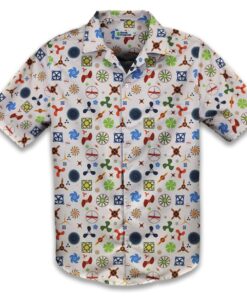 Propeller Party Tan Aviation Hawaiian Shirts