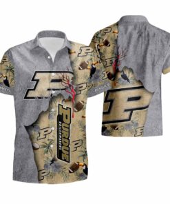 Purdue Boilermakers Samoan Print Hawaiian Shirt New Summer Shirt Gift For Family