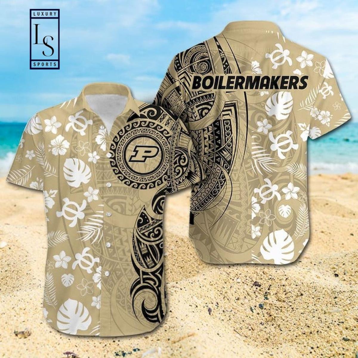 Purdue Boilermakers Snoopy Autumn Aloha Hawaiian Shirt Gift