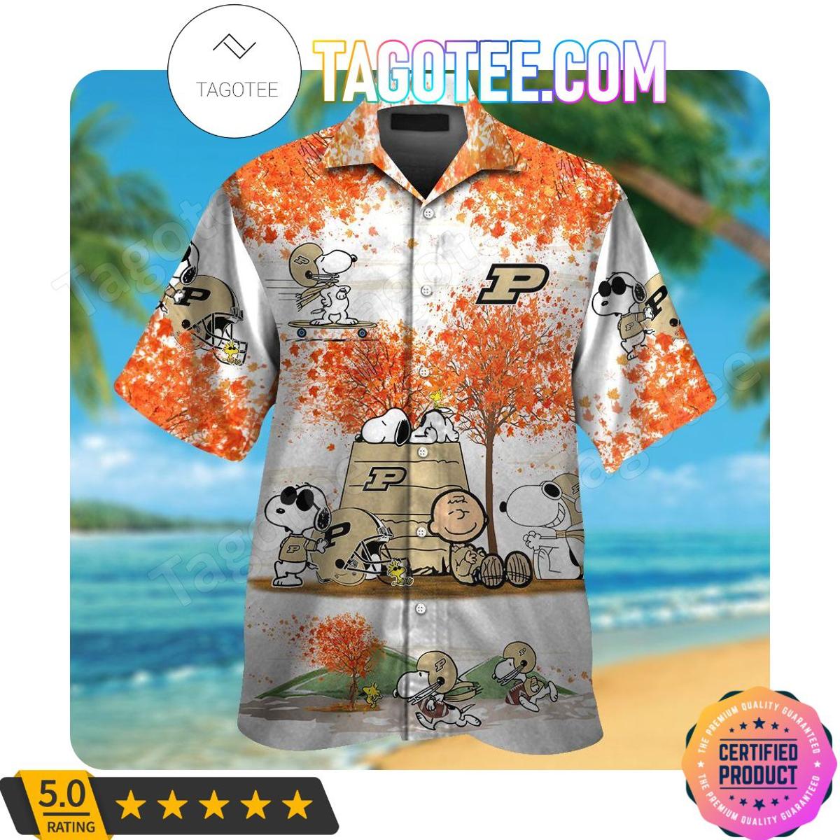 Purdue Boilermakers Samoan Print Hawaiian Shirt New Summer Shirt Gift For Family