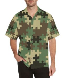 Puzzle Camo Hawaiian Shirt Beach Shirt Gift For Men And Women Summer Trip