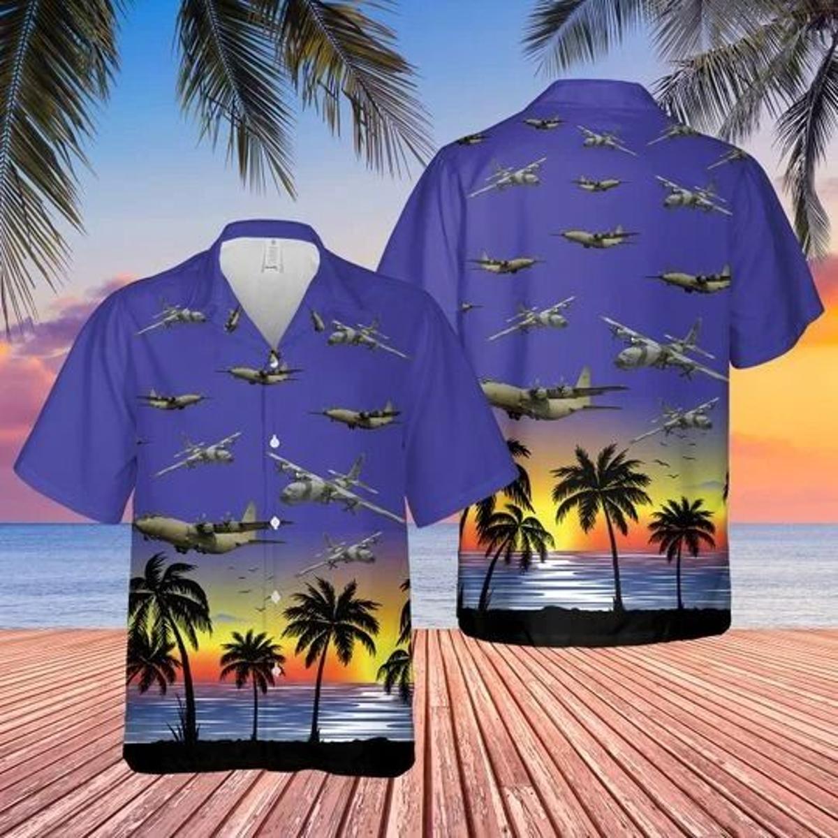 Us Air Force Lockheed C-130 Hercules 4th Of July Hawaiian Shirt Gift For Fans