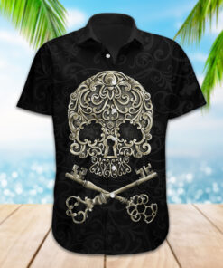 Skull Viking Valhalla Goth Hawaiian Shirt For Men Women