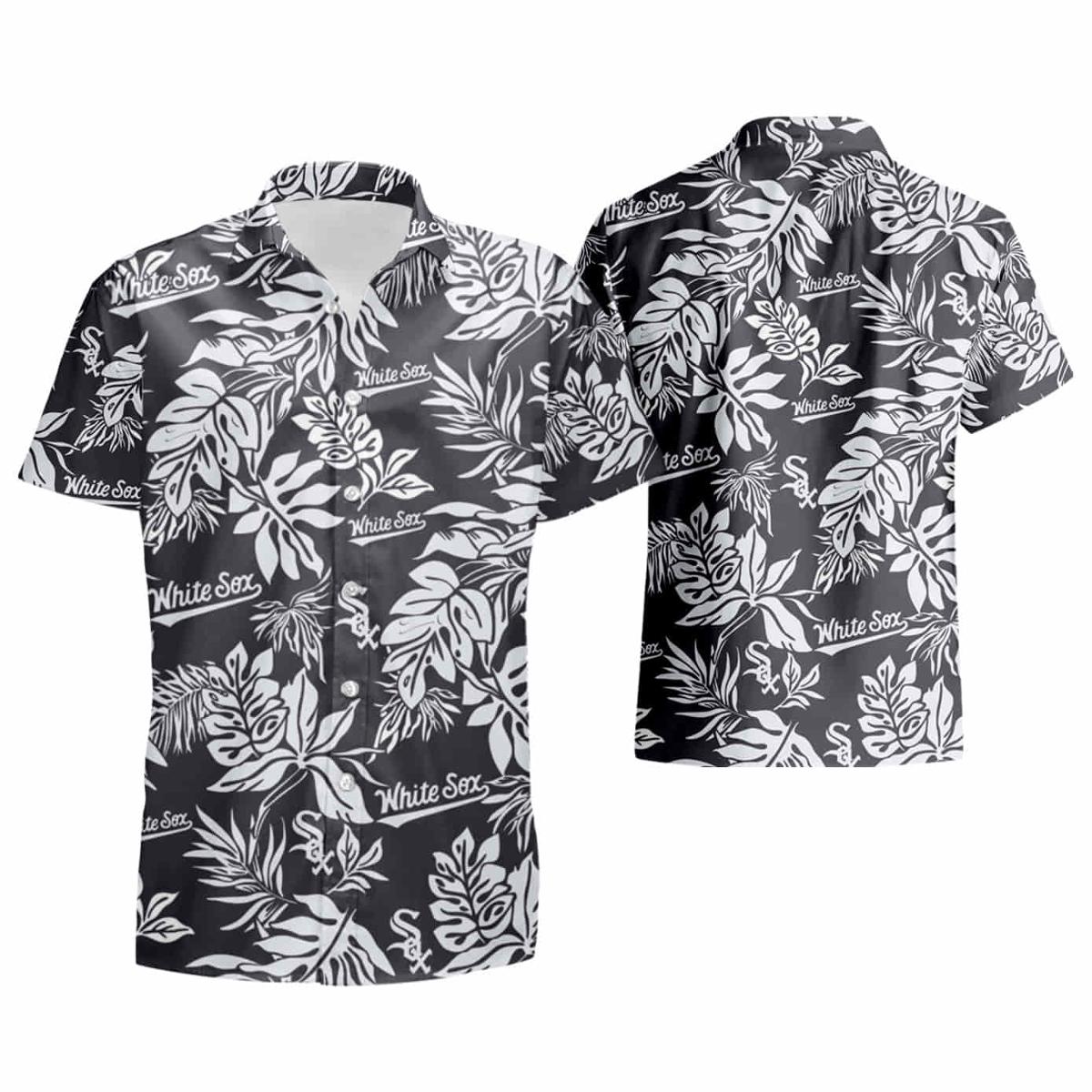 San Diego Padres Hibiscus Green Palm Leaf Black Hawaiian Shirt