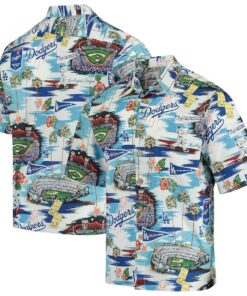 Reyn Spooner Scenic Button-up Vintage Dodgers Hawaiian Shirt Outfit For Men