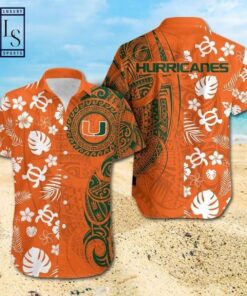 Samoan Miami Hurricanes Hawaiian Shirt For Women