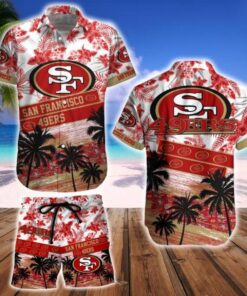 San Francisco 49ers Floral Football Hawaiian Shirt