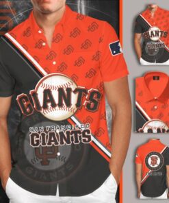 San Francisco Giants Dress Brown Orange Hawaiian Shirt Summer