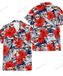 San Francisco Giants White Navy Aloha Shirt