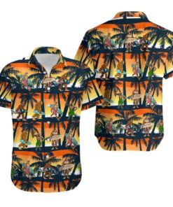 Silhouette Walking Big Foot Hawaiian Shirt Outfit For Men