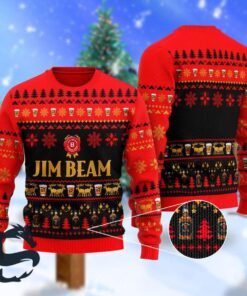 Scenes With Jim Beam Bourbon Ugly Christmas Sweater Gift