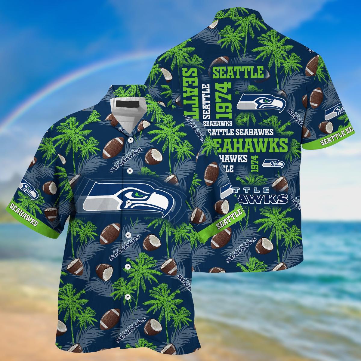 Seattle Seahawks Hawaiian Shirt Outfit For Men