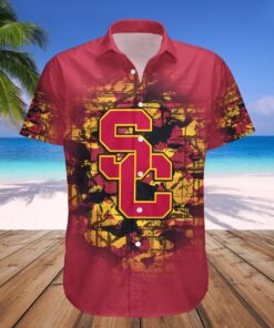 Set Camouflage Vintage Usc Hawaiian Shirt