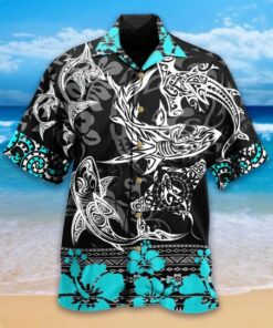 Shark Hawaiian Shirt Gift For Family Members