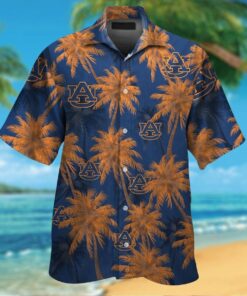 Short Sleeve Button Up Tropical Auburn Hawaiian Shirt Gifts Idea