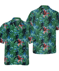 Silhouette Walking Big Foot Hawaiian Shirt Outfit For Men