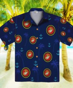 Simple Us Marine Corps Navy Unisex Hawaiian Shirts