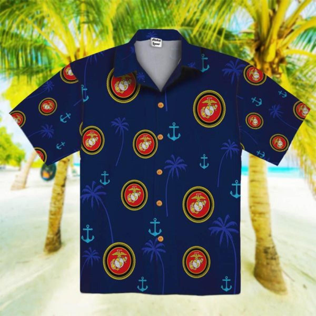 Hawaiian Aloha Shirts Us Marine Corps Hawaiian Shirt Set For Men Women Kids