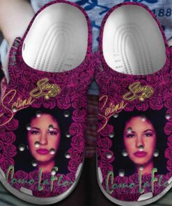 Como La Flor Funny Slippers Selena Quintanilla Crocs For Fans