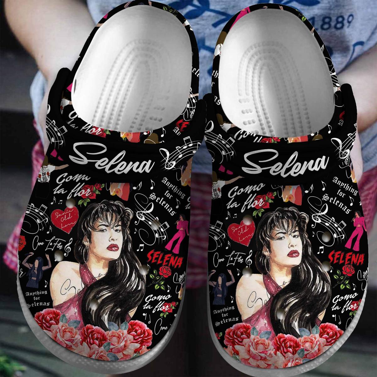 Singer Music Selena Quintanilla Crocs Funny For Fans