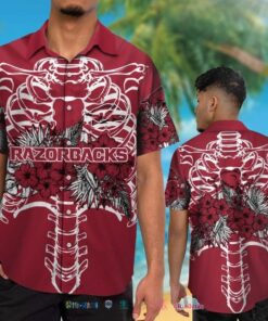 Beach Wear Short Sleeve Razorback Hawaiian Shirt For Men Women