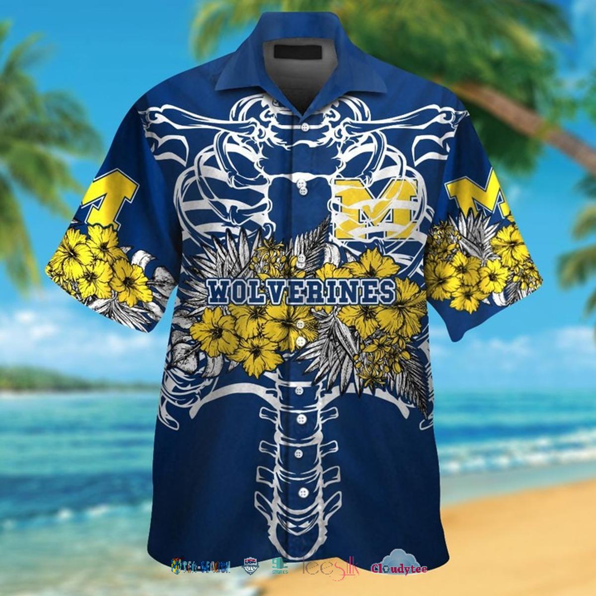 Mickey Mouse Disney Michigan Wolverines Hawaiian Shirt Outfit For Men