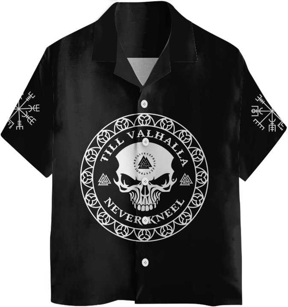 Gothic Skull Biker Pentagrama Skull Goth Hawaiian Gifts Idea