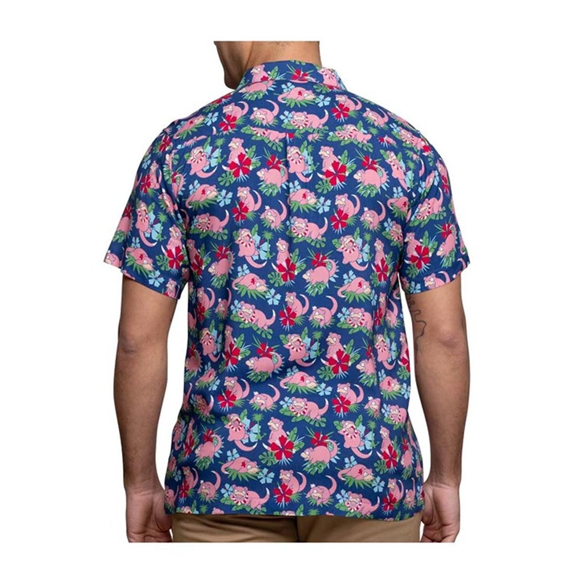 Pokemon Slowpoke Pink Blue Hawaiian Shirt