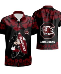 Jacksonville State Set Coconut Tree Tropical Grunge Gamecock Hawaiian Shirt