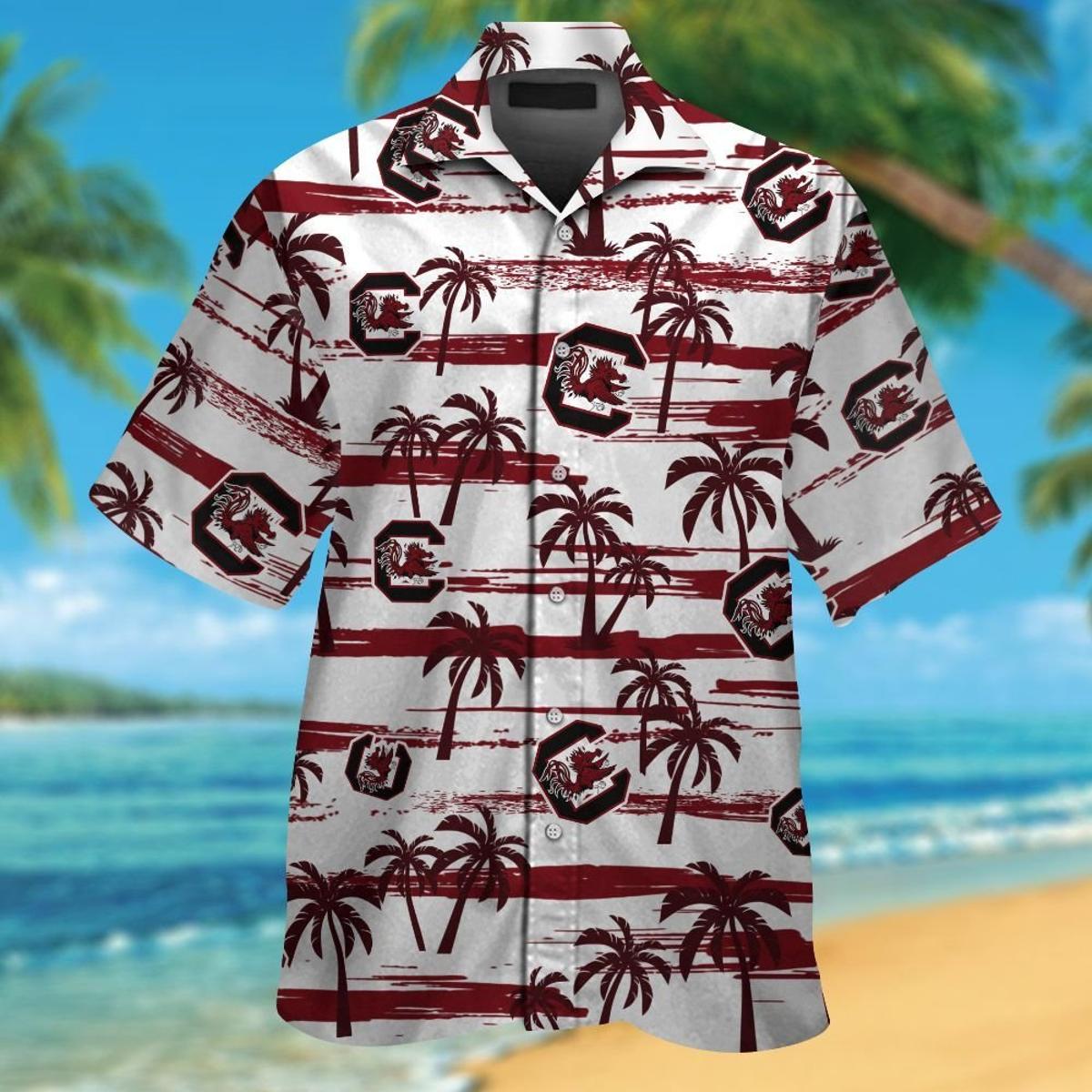 South Carolina Gamecock Hawaiian Shirt Size Fron S To 5xl