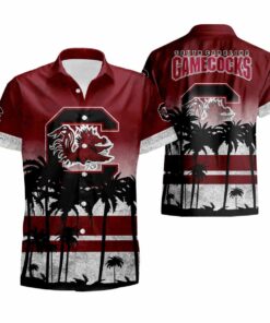 Ncaa South Carolina Garnet Flowers Gamecock Hawaiian Shirt