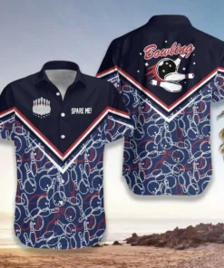 Custom Name Retro Vintage Hawaiian Bowling Shirts For Men