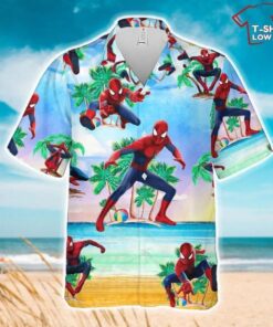 Spider Man On Beach 3d Hawaiian Shirt Father’s Day Gift