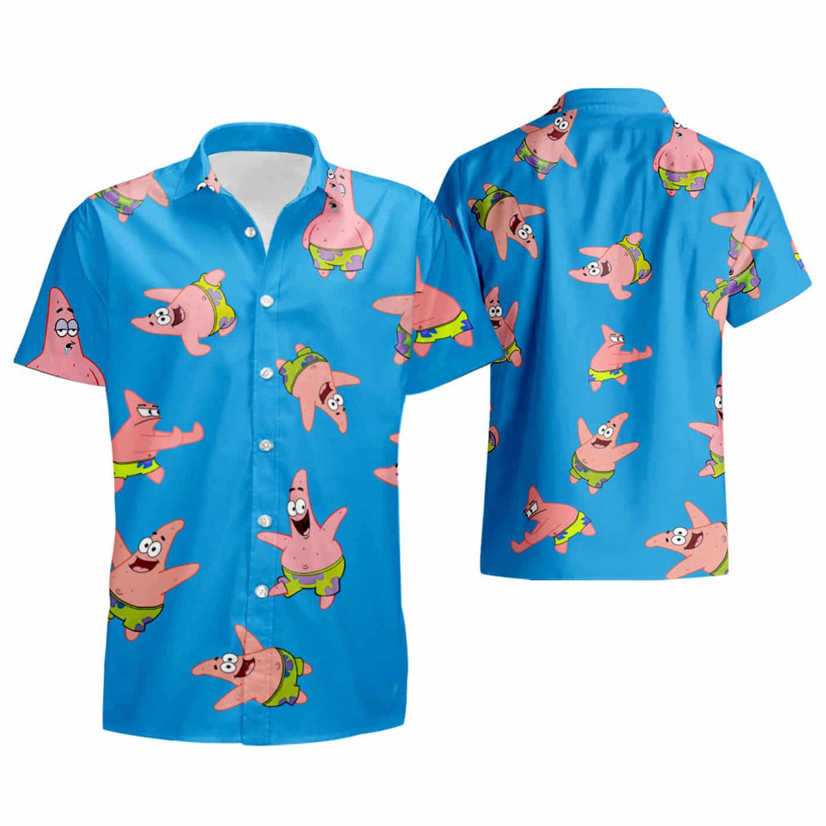 Spongebob Squarepants Patrick Star Hawaiian Shirt For Men Women