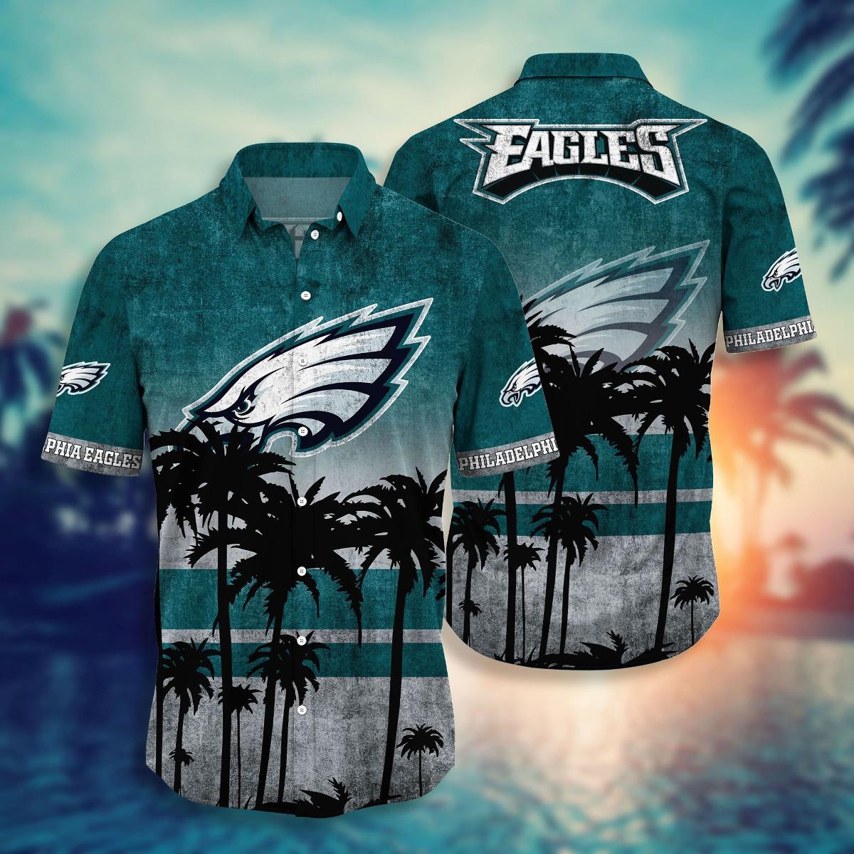 Floral Philadelphia Eagles Hawaiian Shirt For Men Women