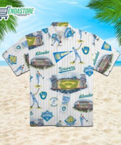 Tropical Flower Short Sleeve Milwaukee Brewers Hawaiian Shirt