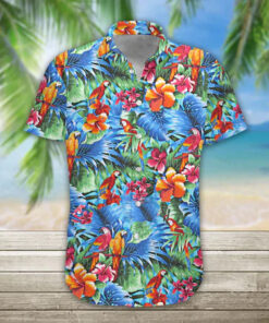 Summer Parrot Hawaiian Shirt For Men Women
