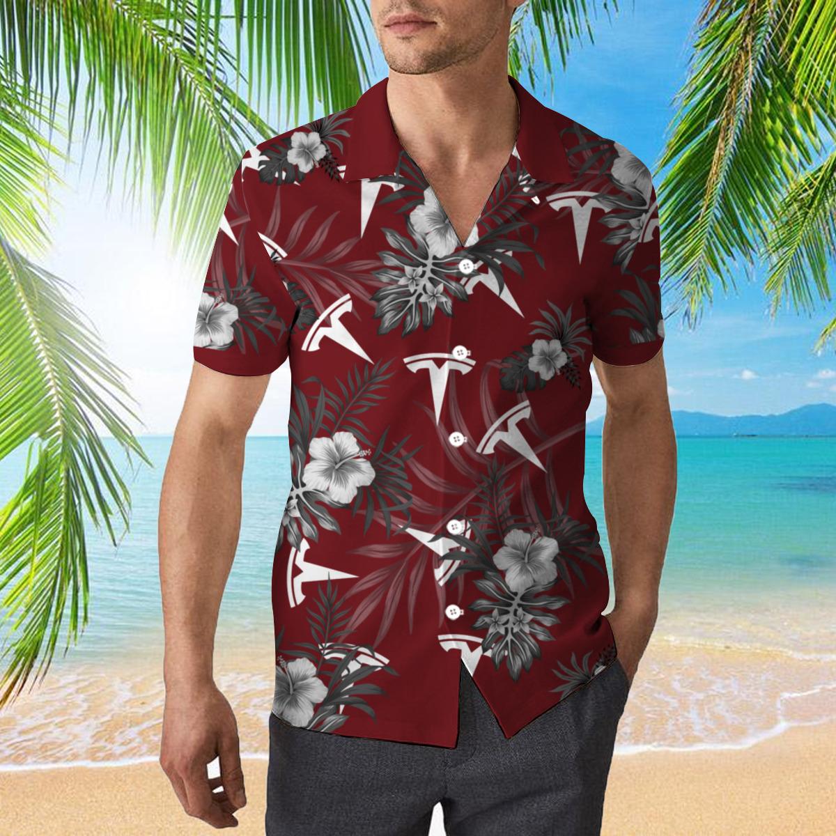 Cincinnati Bengals Mens Black Floral Hawaiian Shirt