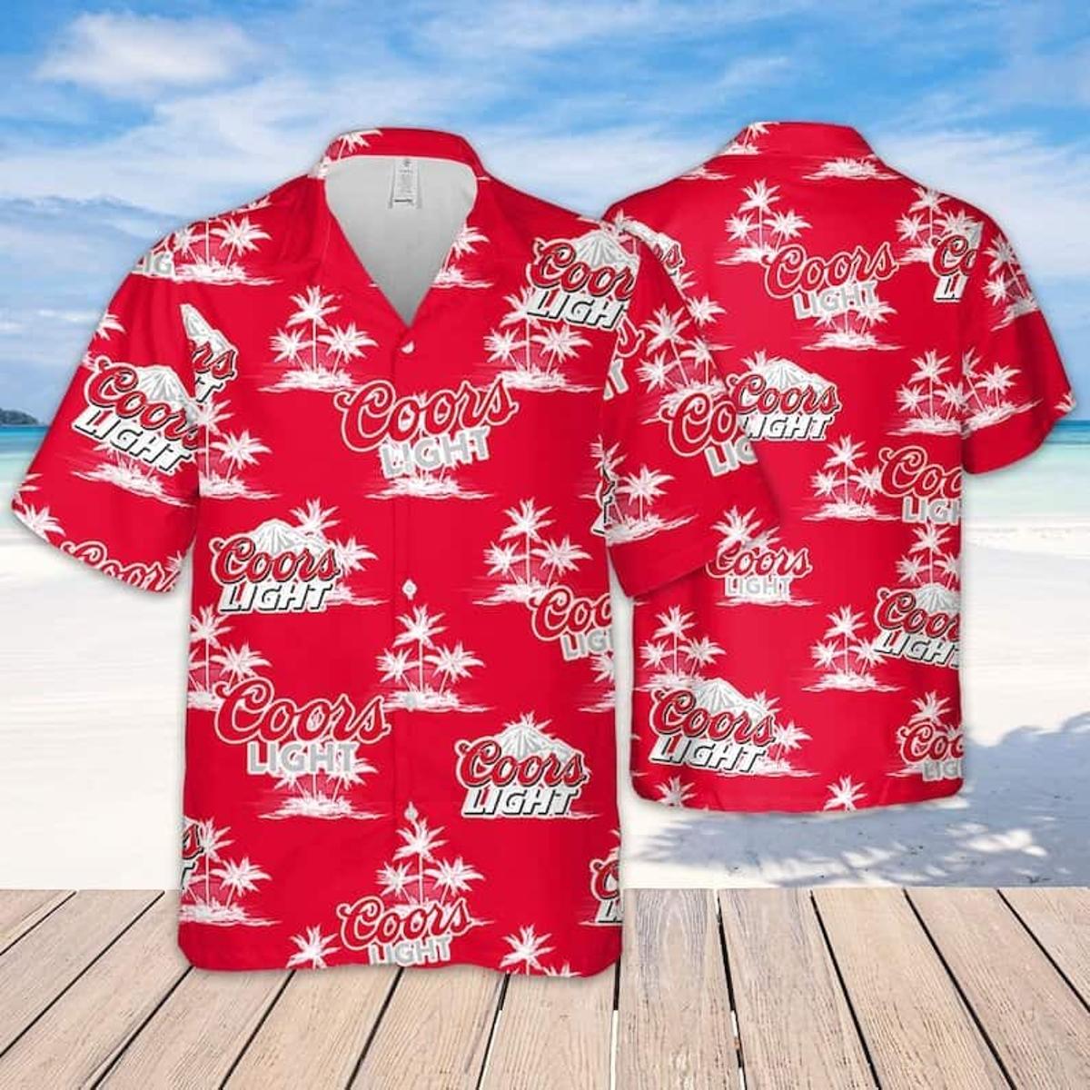 Coors Light Beer Hawaiian Shirt Tropical Island Gift For Beach Lovers