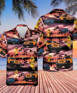 Sunset Duck Jeep Hawaiian Shirt For Men And Women