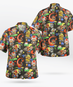 Super Mario Hawaiian Shirt Outfit For Men